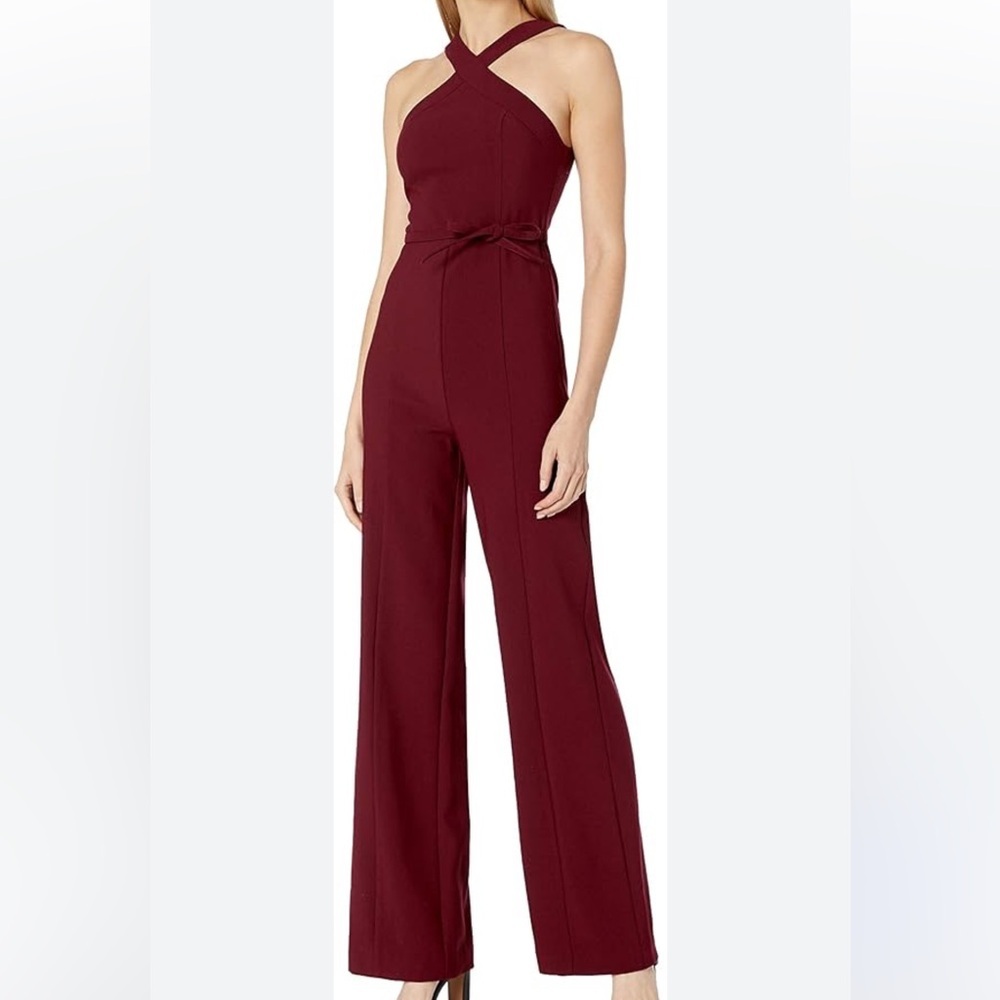 Likely Burgundy Halter Jumpsuit
